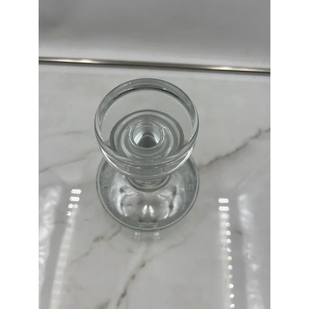 Vintage Polish KROSNO Decanter Hand Blown w/Lid Glass Barware 1980's 9.5